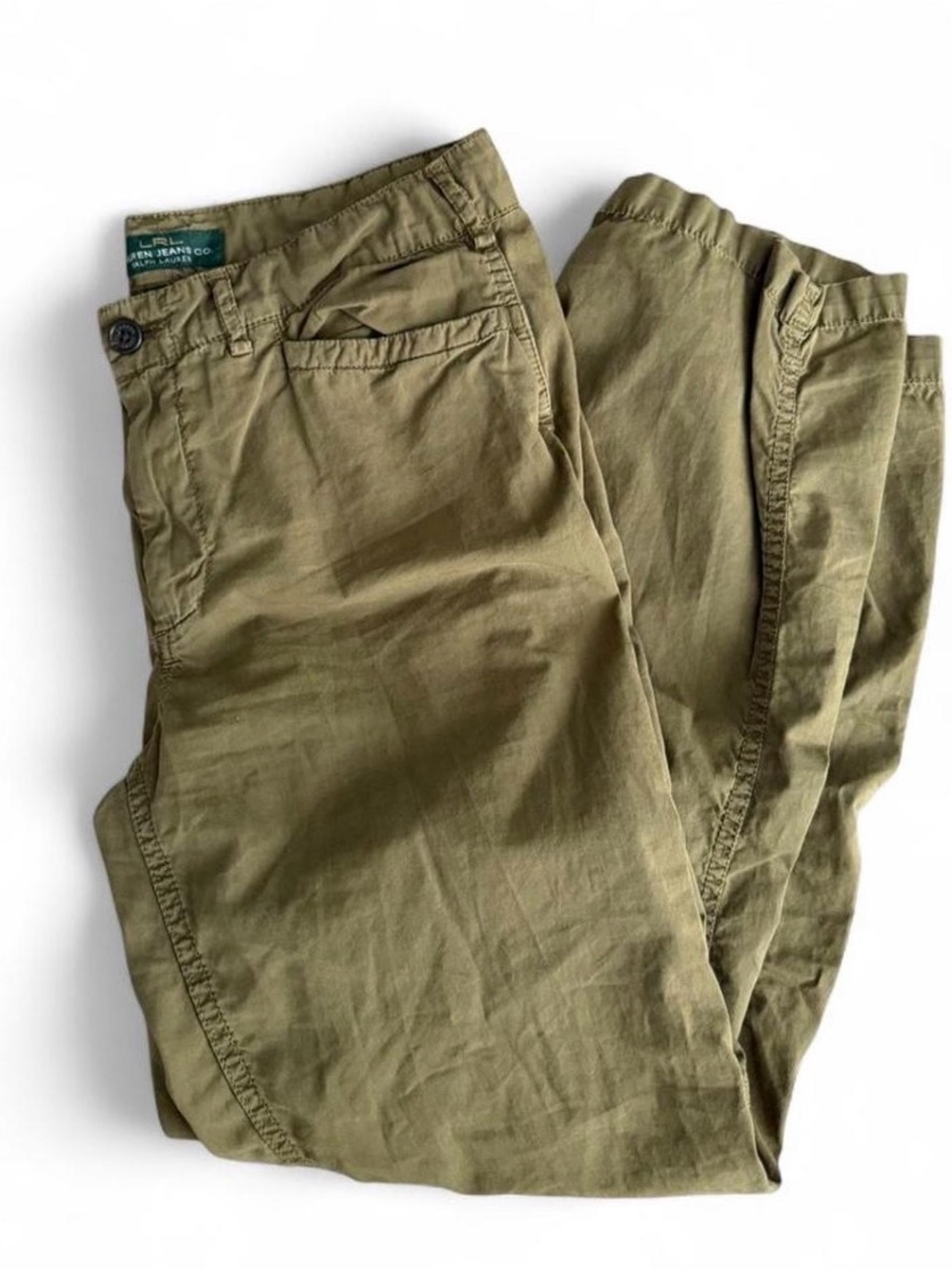 Ralph Lauren Olive Green Casual Cotton Pants